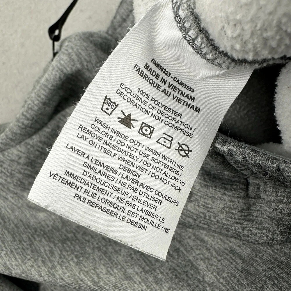 Nike Pants Men Small Gray Heather Sweatpants Jogger Swoosh Dri Fit Zip Pocket S